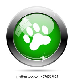 Paw print icon. Internet button on white background. EPS10 vector.