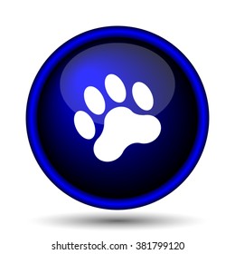 Paw print icon. Internet button on white background. EPS10 vector