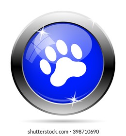 Paw print icon. Internet button on white background. EPS10 vector
