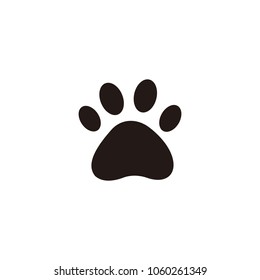 Paw print icon isolated on white background
