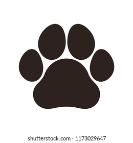 Paw print icon isolated on white background