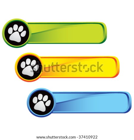 paw print icon on colored tabs