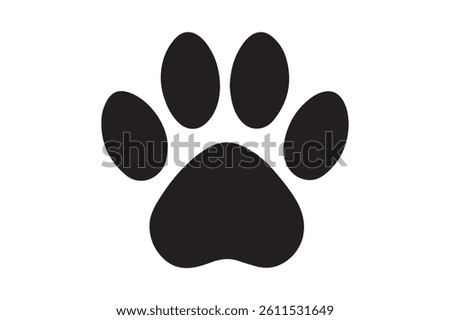 paw print icon on whith background
