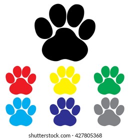 Paw Print Icon Set