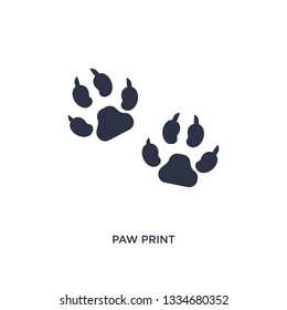 paw print icon. Simple element illustration from stone age concept. paw print editable symbol design on white background. Can be use for web and mobile.