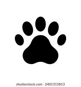 Paw print icon. Simple vector sign
