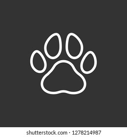 Paw Print icon. Vector
