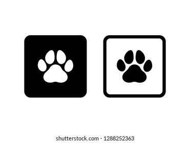 Paw Print icon. Vector