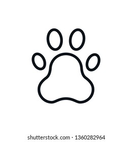 Paw print icon vector