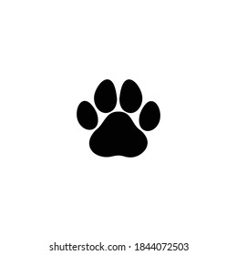 Paw Print icon vector. Paw icon vector.