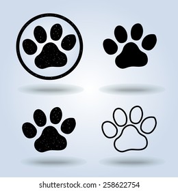 paw Print icon, vector