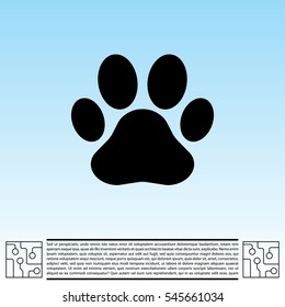 Paw Print icon. Vector
