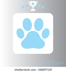 Paw Print icon. Vector