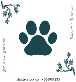 Paw Print icon. Vector