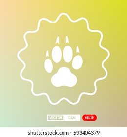 paw print, icon, vector