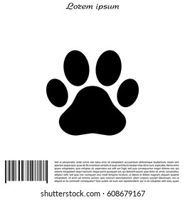 Paw Print icon. Vector