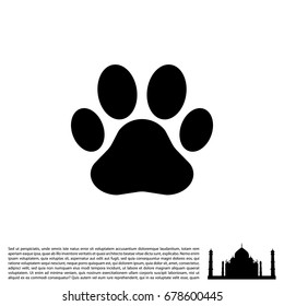 Paw Print icon. Vector