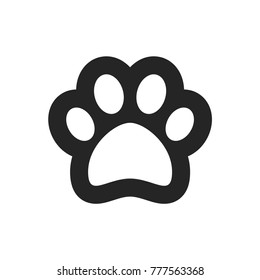 Paw print icon vector