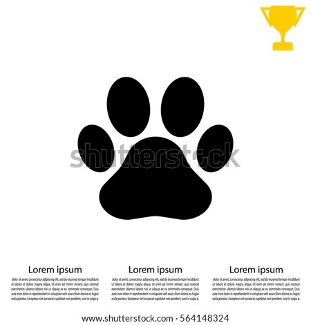 Paw Print icon. Vector