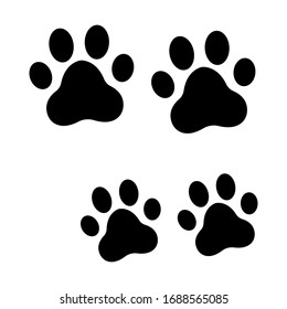 Paw print icon vector design template