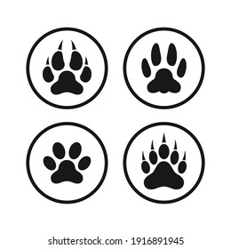 paw print icon vector design illustration