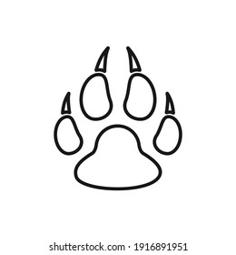 paw print icon vector design illustration