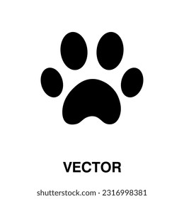icono de impresión paw ilustración de diseño vectorial diseño plano sobre fondo blanco..eps