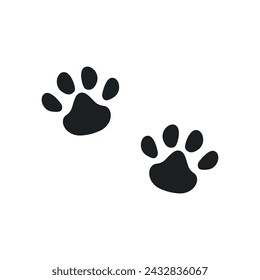 Paw Print Icon Vector Design.