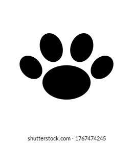 Icono de Paw Print. Ilustración del vector