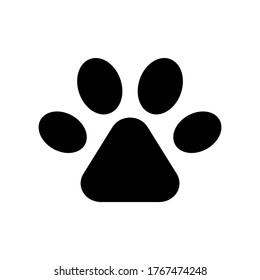 Icono de Paw Print. Ilustración del vector