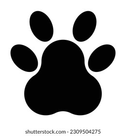 paw print icon, paw vector, print illustration