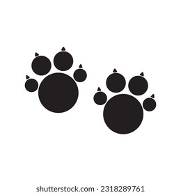 paw print icon vector illustration logo deisgn