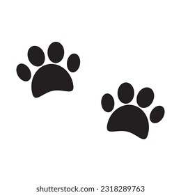 paw print icon vector illustration logo deisgn