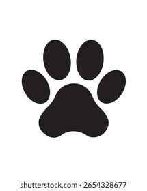 paw print icon vector illustration.