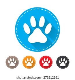 Paw Print icon. Vector illustration