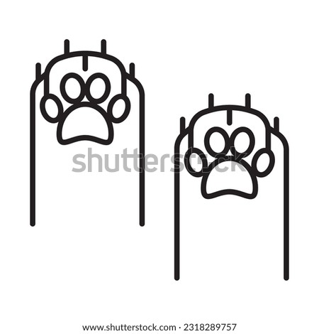 paw print icon vector illustration logo deisgn