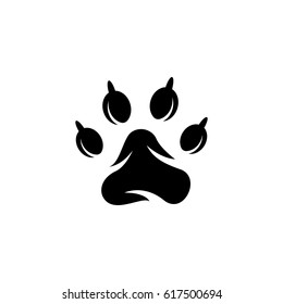 Paw print icon. Vector logo illustration isolated sign symbol