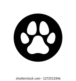 paw print icon, vector on white background editable eps10
