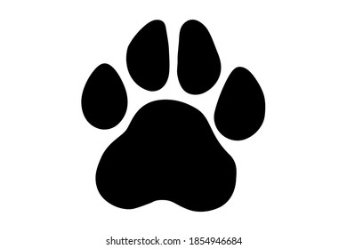 Paw Print icon. Vector on white