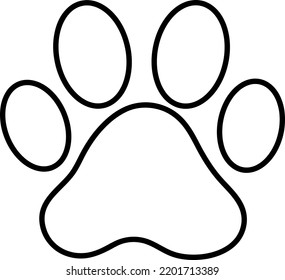 Paw Print icon. Vector on white background 1.eps