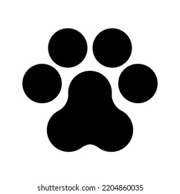 Paw Print Icon Vector Symbol Design Illustration
