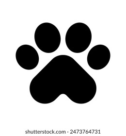 Paw Print Icon Vector Symbol Design Illustration