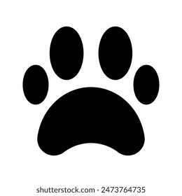 Paw Print Icon Vector Symbol Design Illustration