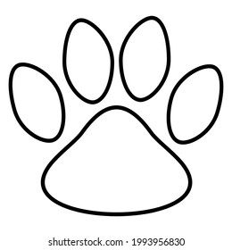 paw print icon vector,paw print icon ilustrator, singgele icon, line icon