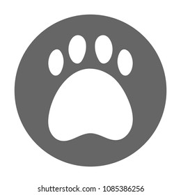 Paw print icon. Veterinary clinic logo. Vector.