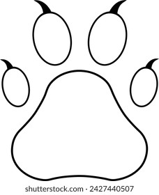 Paw print icon,vector illustration. Flat design style. vector paw print icon illustration isolated on White background, paw print icon Eps10. paw print icons graphic design vector symbols.
