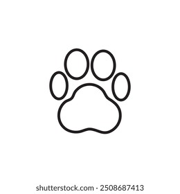 Icono de la impresión de la pata, Ilustración vectorial. ilustración lineal de la impresión de la pata del Vector para el Web y el App..eps