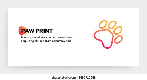PAW PRINT ILLUSTRATION ICON CONCEPT