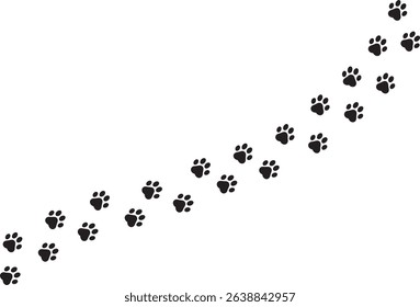 Paw print illustration, pet footprints
