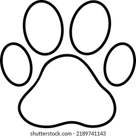 Paw Print line icon. Vector illustration on white background..eps
